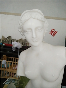 Customized Pure White Marble Human Busts Statues