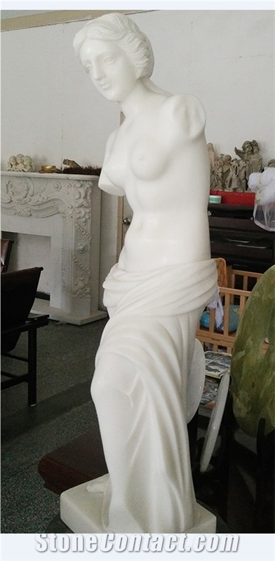 Customized Pure White Marble Human Busts Statues