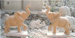 Decorative Small Garden Marble Elephant Statues