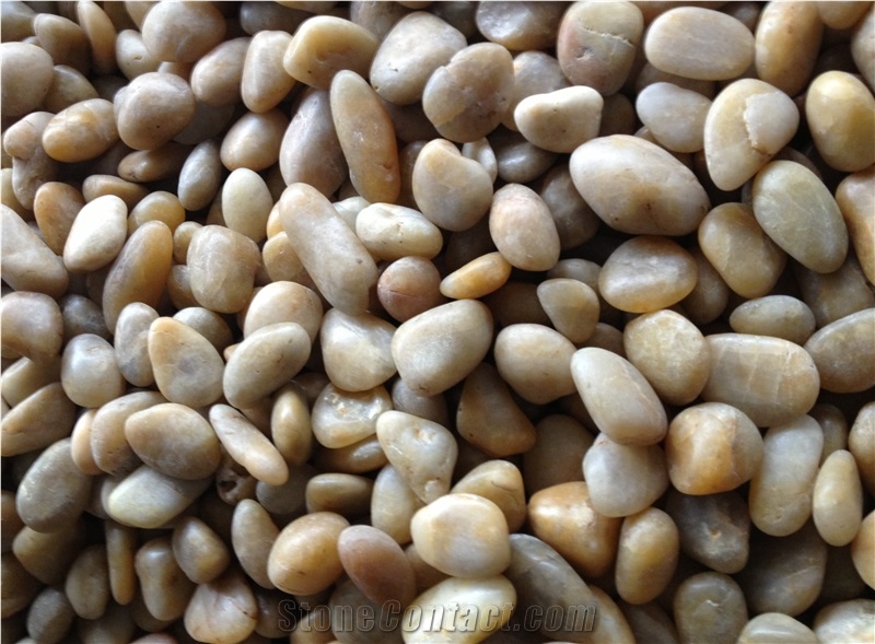 High Polished Beige Pebble Stone for Landscaping