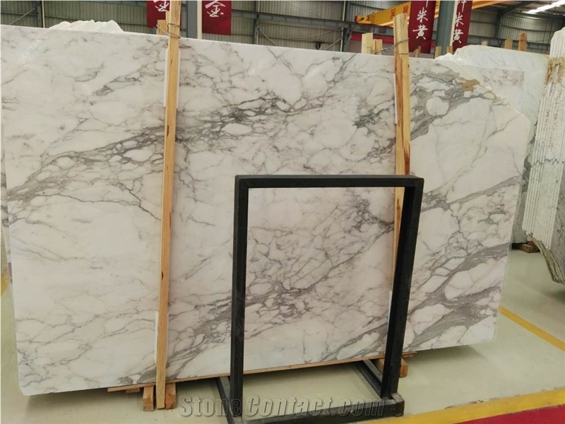 Italian Expensive White Marble Statuario Ready Slabs from China
