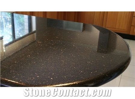 Popular Indian Black Galaxy, Star Galaxy Granite Kitchen Countertops and Vanities