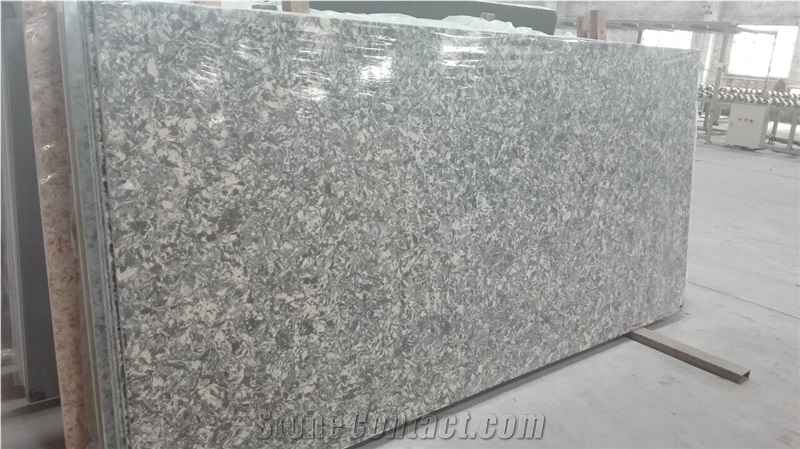 Quartz Stone Slabs & Tiles, Grey Engineered Stone Used for Interior Application Cut-To-Size and Custom Colors