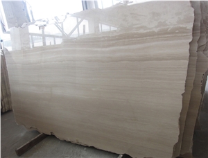 Ready Slabs Italian Beige Wood Grain Marble Slabs for Sale