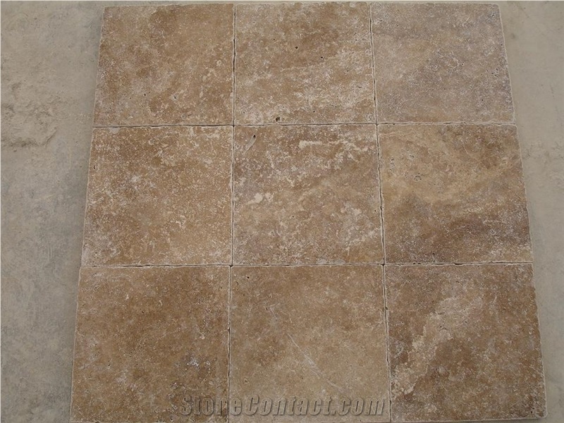 Tumbled Walnut Travertine Stone Flooring and Wall Tiles