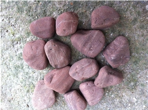 Unpolished Red River Pebble Stones for Decoration