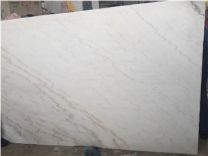 Widely Used Cheapest White Marble, Guangxi White Marble Slab and Tiles with Yellow Veins