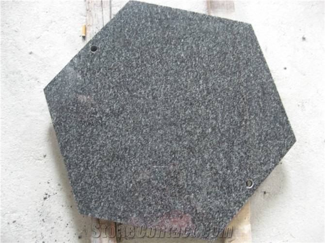 G654 Dark Grey Granite Hexagon Bar Top,Custom Hexagon Granite Table Tops,Outdoor Table Top Worktop