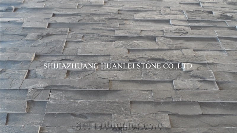 China Cultured Stone ,Slate Wall Cladding Tile, Exterior Gray Facade Tile, Facade Wall Tile