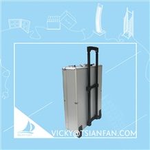 custom aluminum traveling display case for quartz stone 
