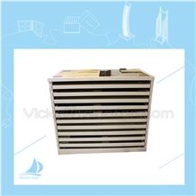 Nice looking counter drawer type metal tiles display stand for tile showroom