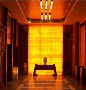 Backlit Honey Onyx Panel, China Yellow Onyx Slabs & Tiles