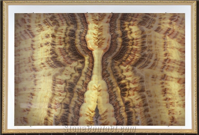 Golden Dragon Onyx Nature Painting & Decorative Background Wall