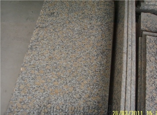 Diamond Like Flowers Granite Tiles & Slabs, China Yellow Granite