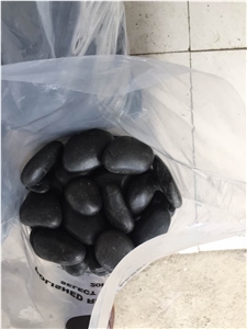 Black Polished Different Sizes Polished Pebble River Stone for Decoration in Landscaping,Garden,Walkway