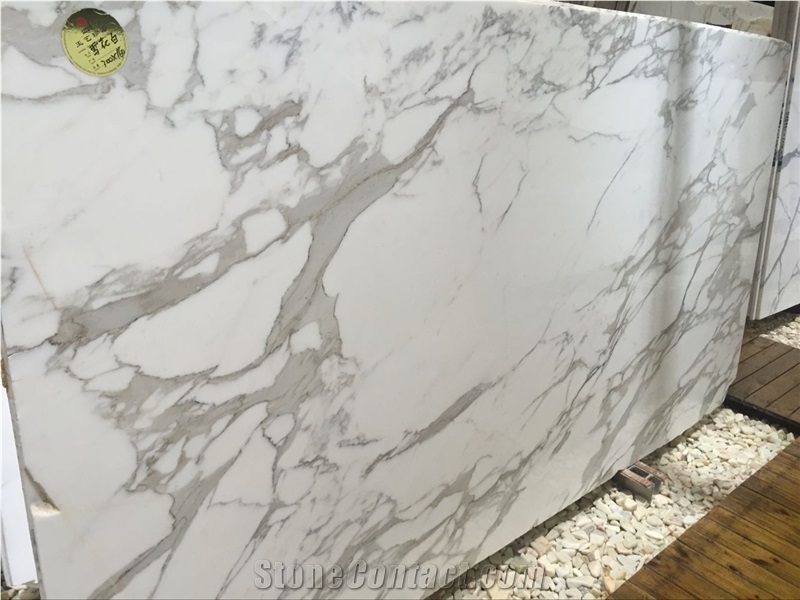 Statuario White Marble Floor Tiles, Snowflake White, Italy White Marble