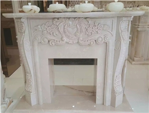 Hot Fireplace Hearth Decorating Marble Fireplace Mantel