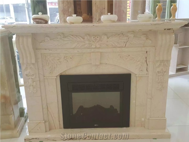 Hot Fireplace Hearth Decorating Marble Fireplace Mantel