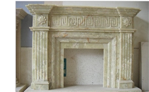 Light Green Onyx Fireplace Mantel