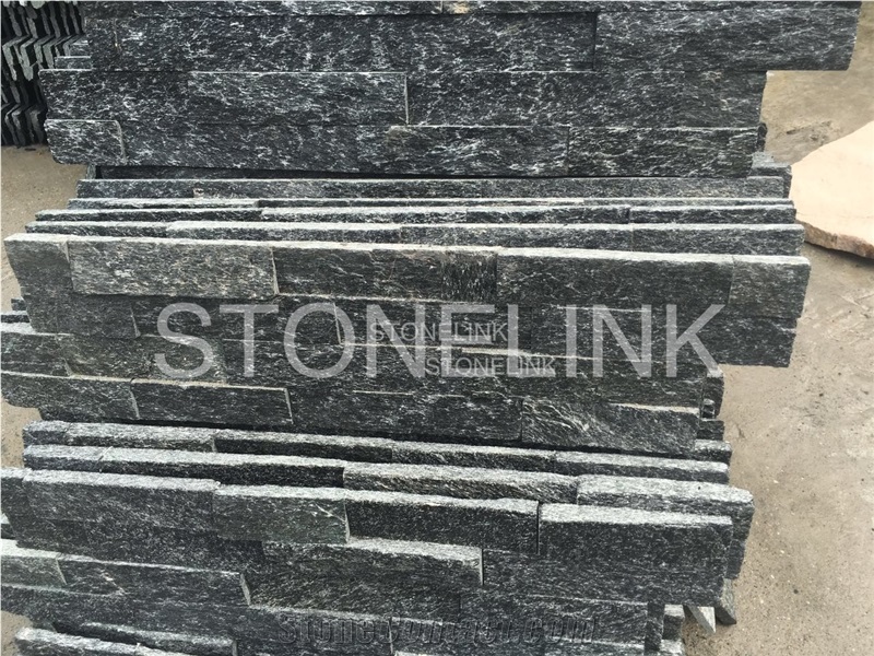 Black Slate Corner Stone, Culture Stone Wall Decor, Wall Cladding
