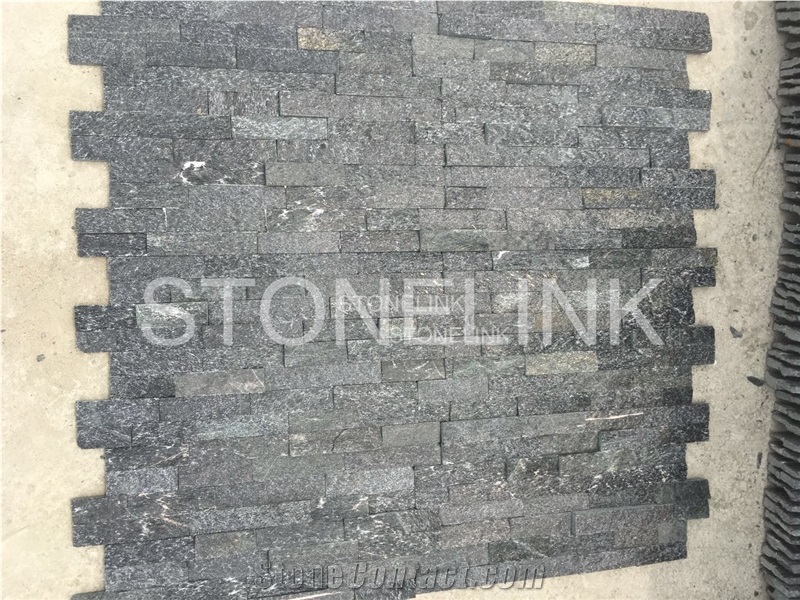 Black Slate Corner Stone, Culture Stone Wall Decor, Wall Cladding