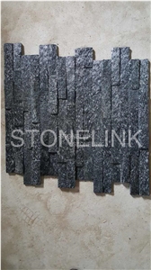 China Black Slate Panel, Culture Stone Z Shaped Wall Cladding, Stone Wall Decor, Ledger Stone