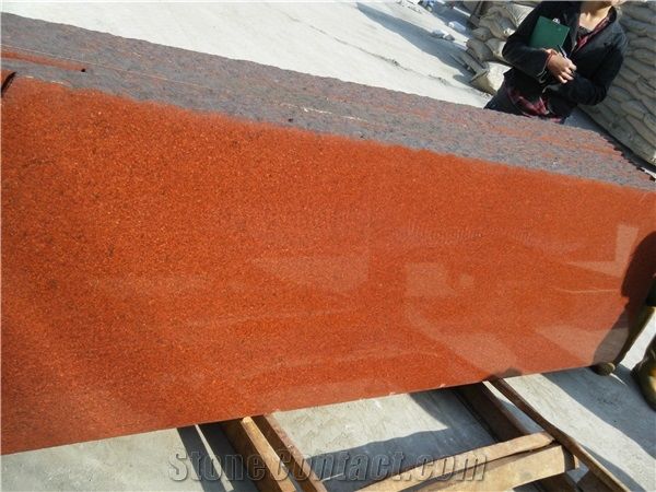 China Granite Dyed Red Granite Tile and Slab for Floor Paving or Wall Cladding,Floor Covering Stone,Granite Tile,Polished Granite Slab,Granite Slab,Granite Floor Tiles,Standard Export Wooden Crate Pac