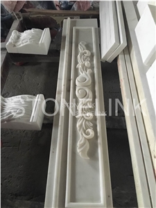 Fireplace Mantel, White Marble Fireplace Surround, Volakas White Marble Handcarved Fireplace