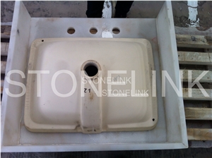 Guangxi White Basins & Sinks, China White Marble Bathroom Sinks
