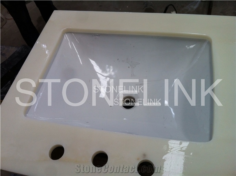 Guangxi White Bathroom Countertops, China White Marble Bathroom Vanity Tops, Good Price