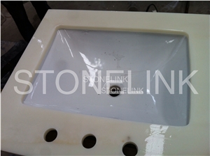 Guangxi White Bathroom Countertops, China White Marble Bathroom Vanity Tops, Good Price