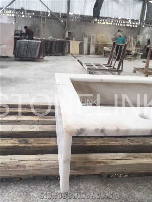 Guangxi White Marble Countertops, Bathroom Countertop, Vanity Top