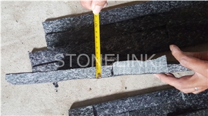 Natural Splited Surface Black Slate Wall Cladding, Split Face Culture Stone, Stone Veneer