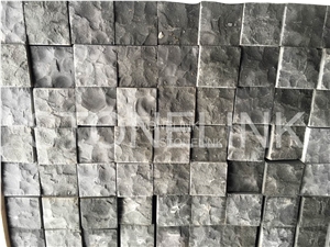 Zhangpu Black Granite Pavers, China Black Cube Stones, 10*10*10 cm Natural Split Cobbles