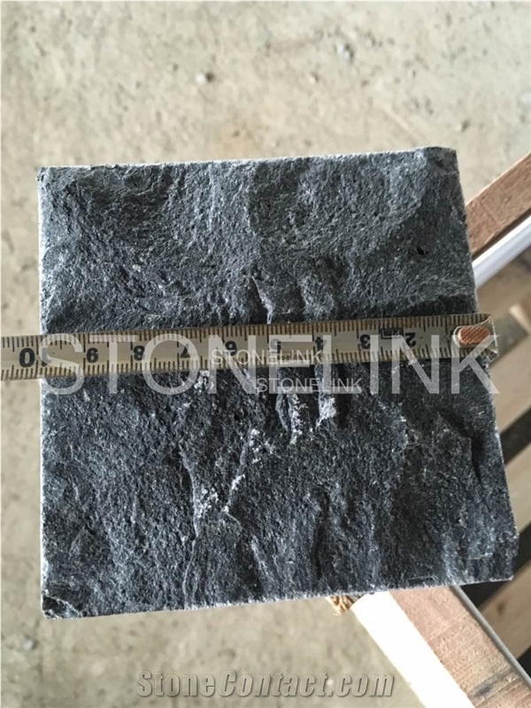 Zhangpu Black Granite Pavers, Saw Cut & Natural Split Surface, China Black Granite