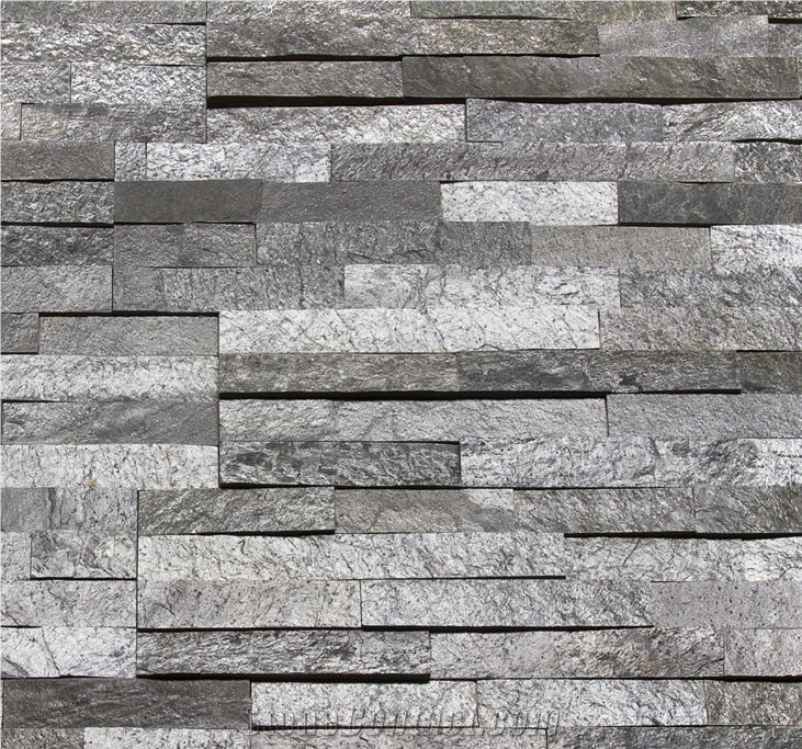 Black Silver Slate Wall Cladding Panel
