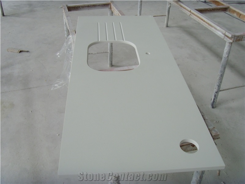 European Design Hot Sale Pure White Quartz Countertop