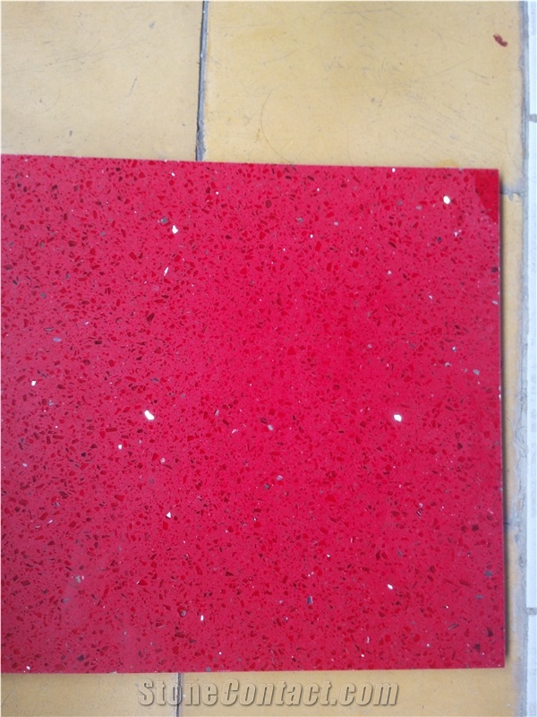 Perfab Red Quartz Stone Countertops for Kitchen,Kitchen Worktop
