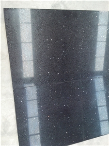 Scratch Resistance Black Quartz Stone Floor Tiles