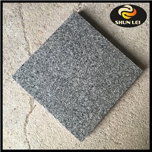 30x30x3cm Hebei Balck Granite with Flamed Surface, 3cm Thickness Flamed Black Granite Stone for Paving, Flamed Granite Paving Stone