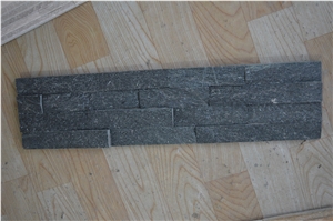 Black Quartzite Cultured Stone for Wall Cladding