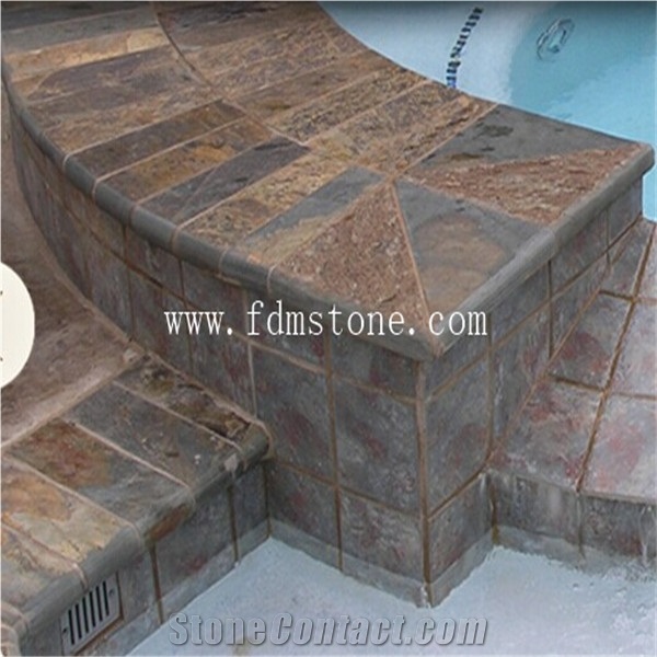 Black Slate Tile Natural Stone Anti, Slate Tile Stairs Pictures