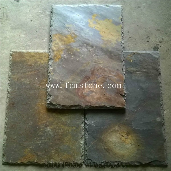 Cheap and Natural Chinese Rustic Slate Roof Tiles Square Roof Covering and Coating