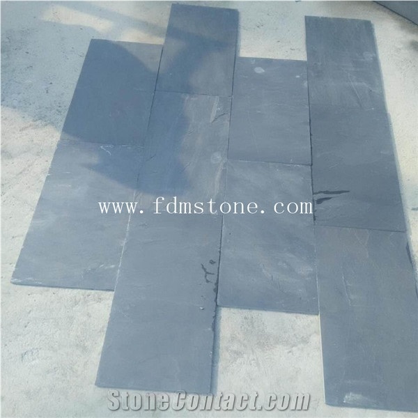 China Factory Direct Sale Natural Wall Stone/Flooring Stone Slate Black Tiles