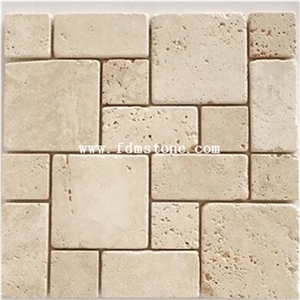 Cream Yellow Limestone French Pattern Flooring and Walling Tiles,Kitchen Design