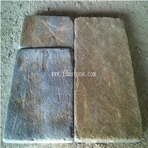 High Quality Erosion Resistance Natural Antacid Rusty Slate Tumbled French Pattern Paving