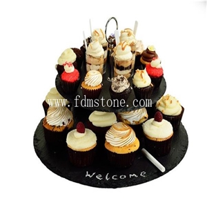 Manufactory Price Slate Cake Stands Heart Shape Cake Stand for Wedding
