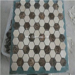 Red Marble Mosaic Walling Design Tiles