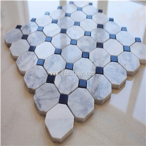 White Marble Art Mosaic Bathroom Decorative