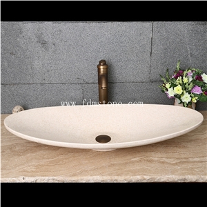 Wholesale White Marble Oval Washing Basin,Stone Sink,Stone Basin